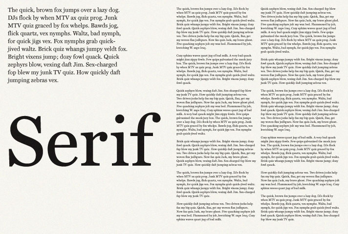 Serif / Traditional